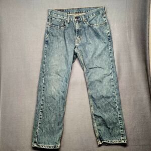 Levis Jeans Men 34x30 Blue Medium Wash 559 Relaxed Straight Leg Denim Casual